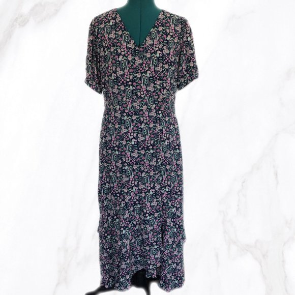 Nanette Lepore Floral Wrap Dress - Picture 2 of 11